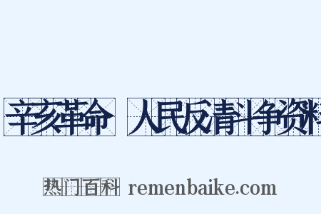 辛亥革命·人民反清斗争资料是什么意思的图片